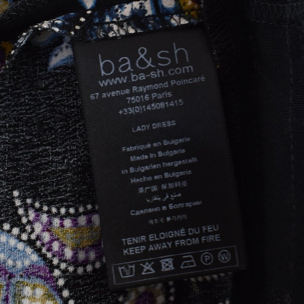 ba&sh Vienne Dress Noir Paisley Floral Midi - S - Picture 11 of 11